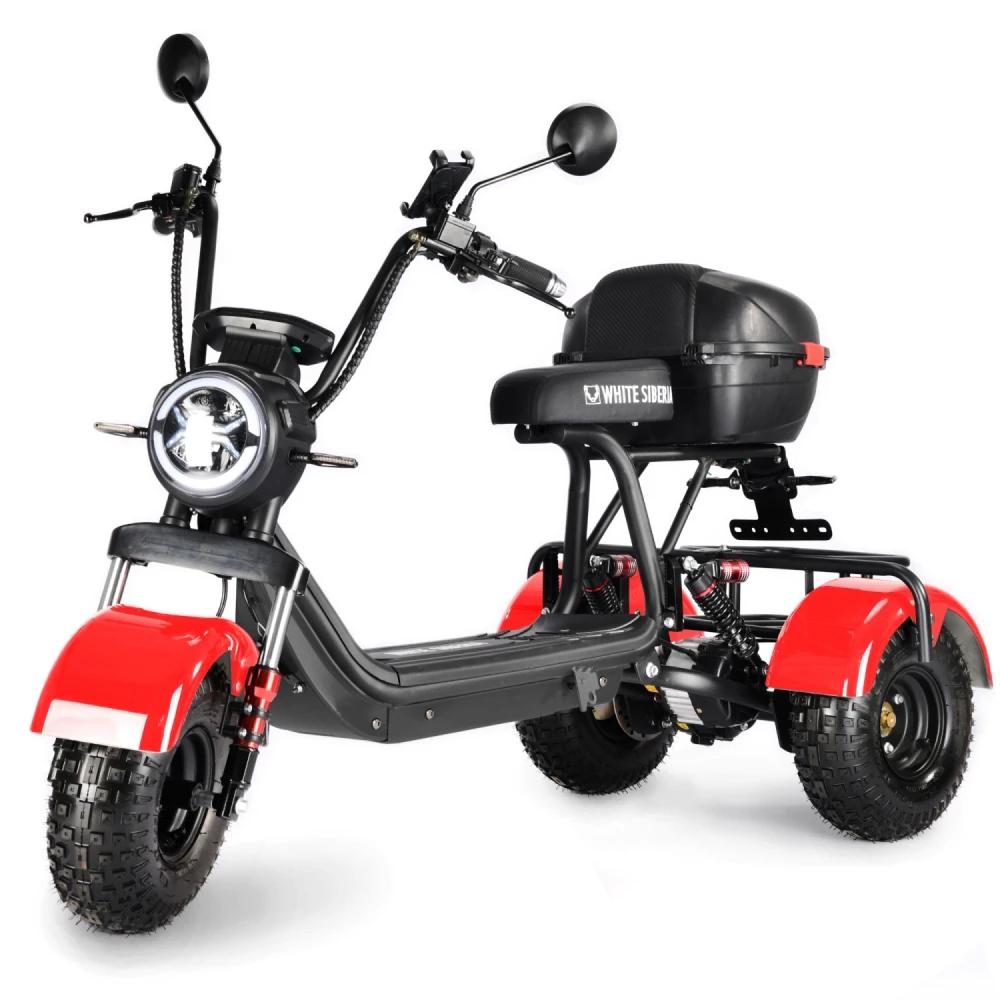 Электроскутер Citycoco White Siberia TRIKE MINI 1500W